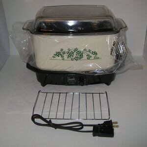 West Bend 6 Quart Non-Stick Slow Cooker Mini Griddle w/Glass Lid #84066 NEW BOX